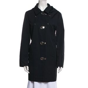 Michael Kors Black Trench Coat Classic Tailored Design